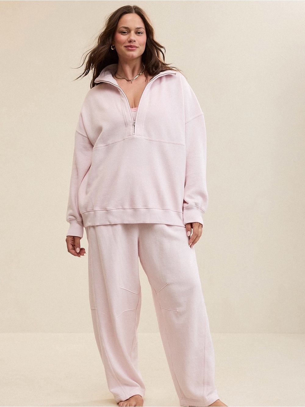 Aerie Oh Zip! Sweatshirt & Barrel Pants